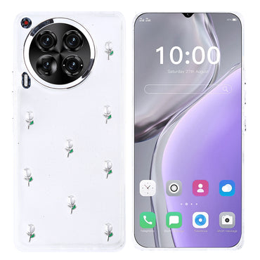 Tecno Camon 30 4G Case Airbag Design Glitter Transparent Zore Polar Cover Bow