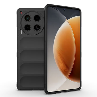 Tecno Camon 30 4G Case Flexible TPU Hollow Back Surface Design Zore Ethnic Silicone Cover Black