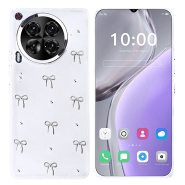 Tecno Camon 30 Case Airbag Design Glitter Transparent Zore Polar Cover Cherry