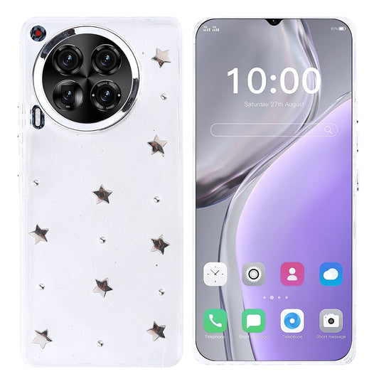 Tecno Camon 30 Case Airbag Design Glitter Transparent Zore Polar Cover Star