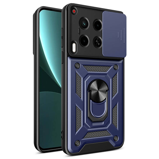 Tecno Camon 30 Case Magnetic Stand Camera Protection Zore Sliding Vega Cover Blue