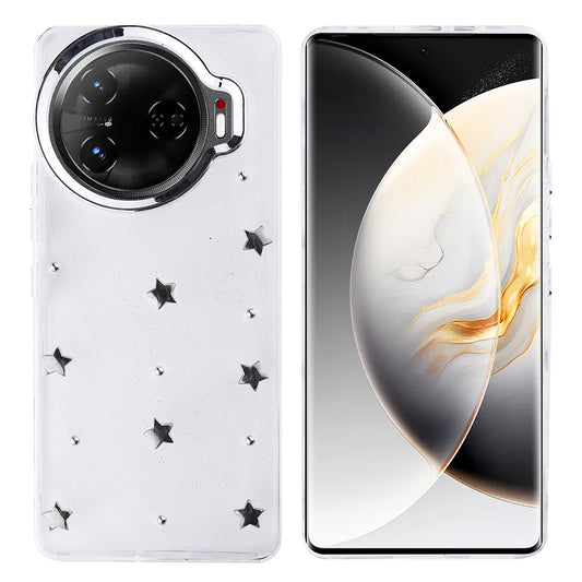 Tecno Camon 30 Pro 5G Case Airbag Design Glitter Transparent Zore Polar Cover Star