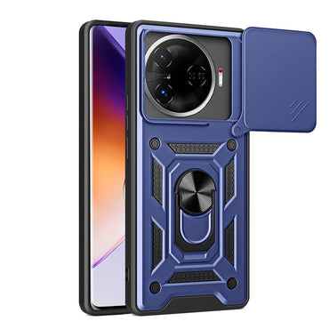 Tecno Camon 30 Pro 5G Case Magnetic Stand Camera Protection Zore Sliding Vega Cover Blue