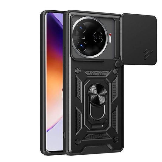 Tecno Camon 30 Pro 5G Case Magnetic Stand Camera Protection Zore Sliding Vega Cover Black