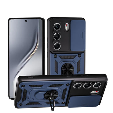 Tecno Camon 40 4G Case Magnetic Stand Camera Protection Zore Sliding Vega Cover Black
