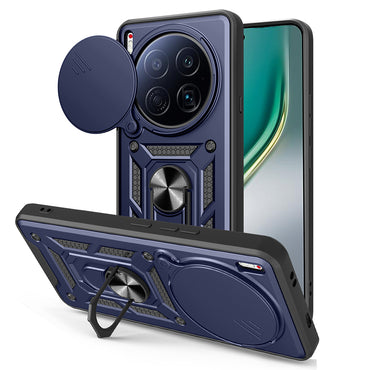 Tecno Camon 40 Premier 5G Case Magnetic Stand Camera Protection Zore Sliding Vega Cover Black