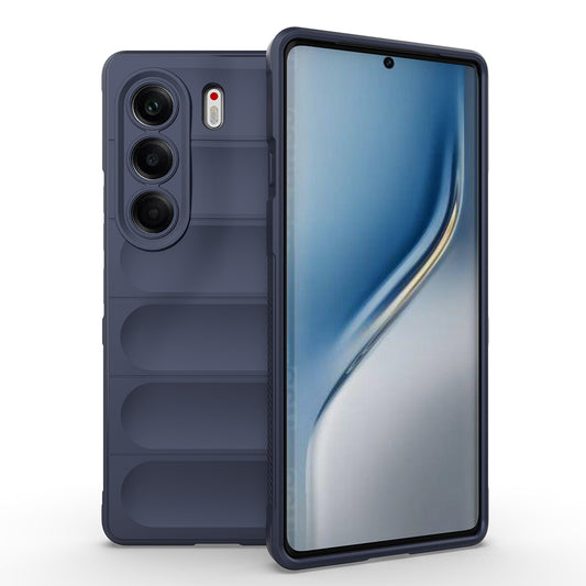 Tecno Camon 40 Pro Case Flexible TPU Hollow Back Surface Design Zore Ethnic Silicone Cover Navy Blue 