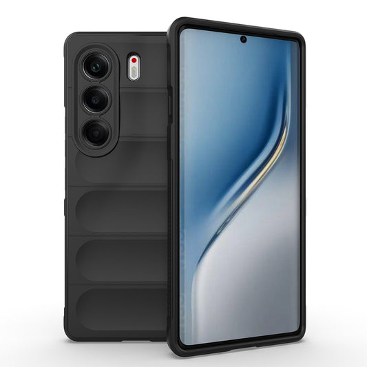 Tecno Camon 40 Pro Case Flexible TPU Hollow Back Surface Design Zore Ethnic Silicone Cover Black 