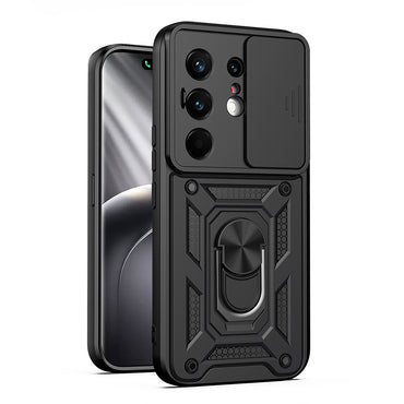 Tecno Camon 50 Pro Kılıf Magnetik Standlı Kamera Korumalı Zore Sürgülü Vega Kapak