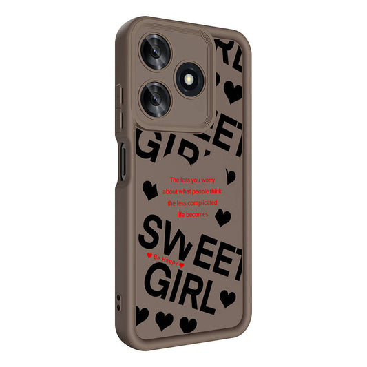 Tecno Spark 10C Case Camera Protection Printed Back Surface Zore Classy Cover Black 