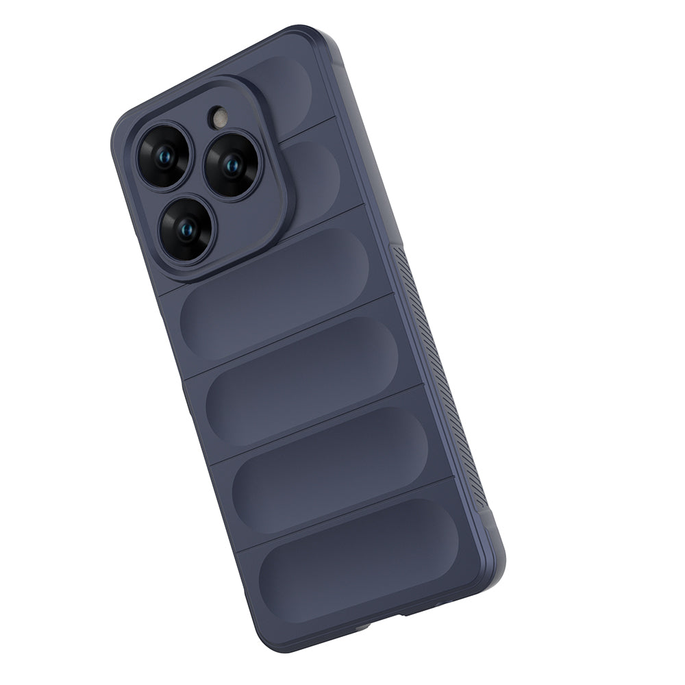 Tecno Spark 20 Pro 4G Case Flexible TPU Hollow Back Surface Design Zore Ethnic Silicone Cover Dark Green 
