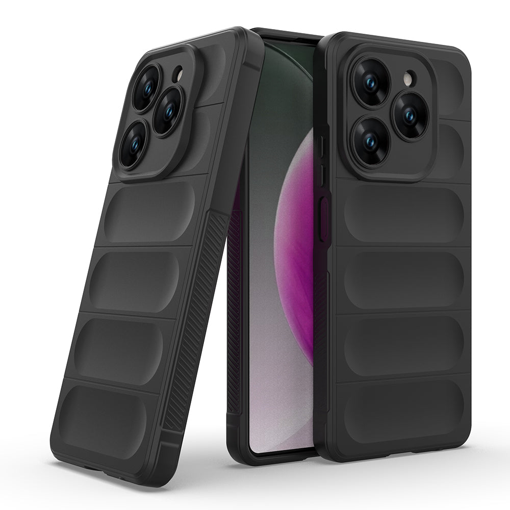 Tecno Spark 20 Pro 4G Case Flexible TPU Hollow Back Surface Design Zore Ethnic Silicone Cover Dark Green 