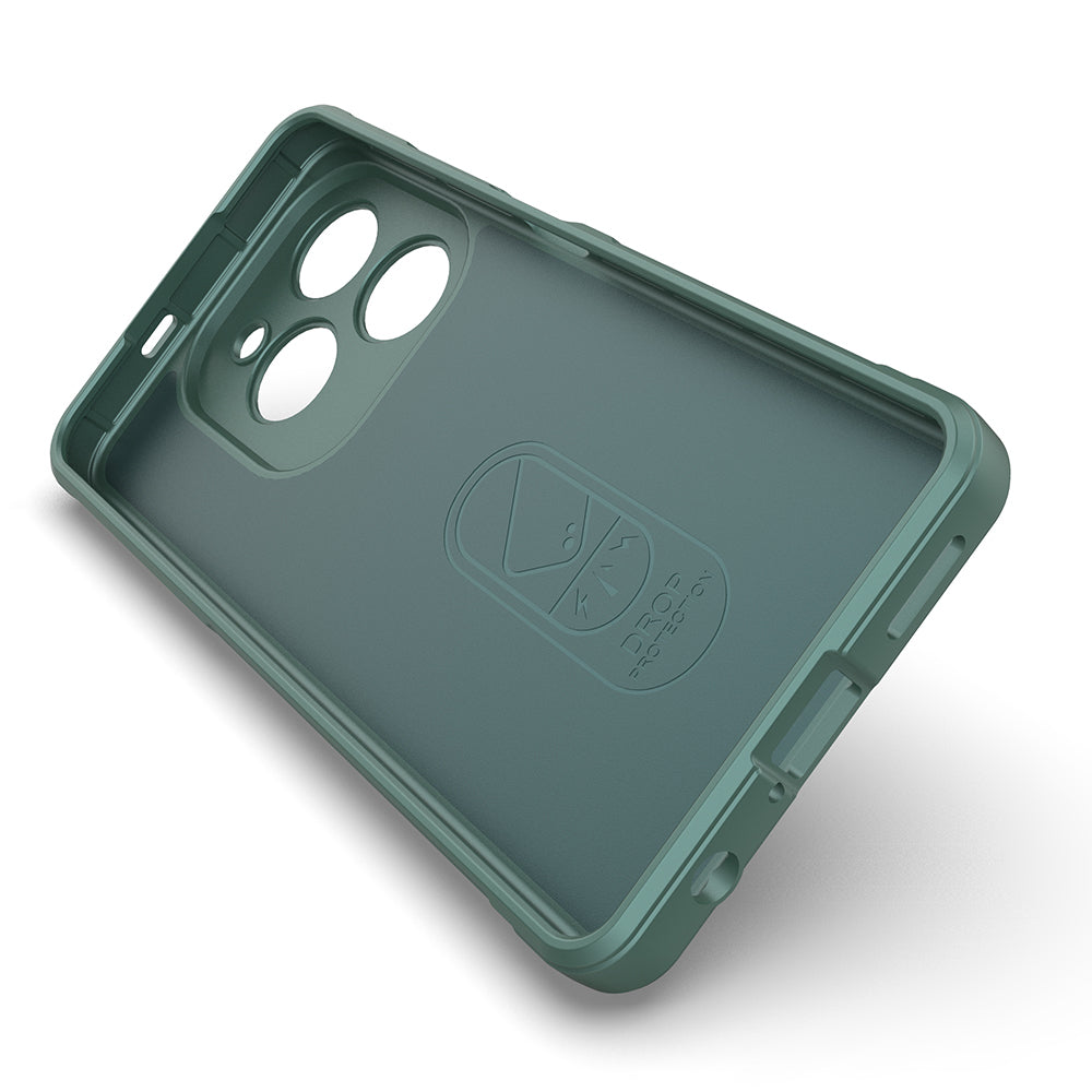Tecno Spark 20 Pro 4G Case Flexible TPU Hollow Back Surface Design Zore Ethnic Silicone Cover Dark Green 