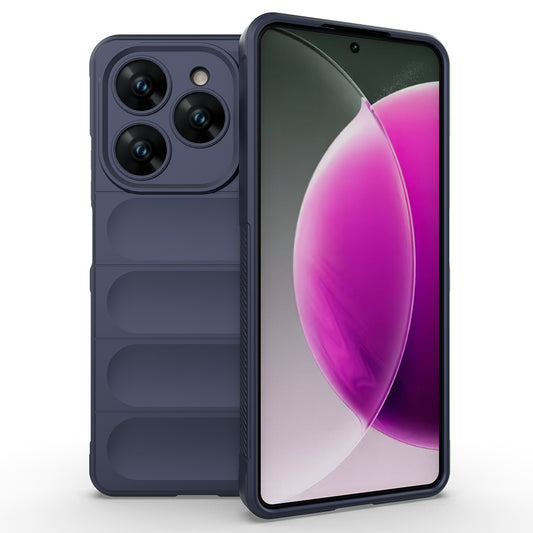 Tecno Spark 20 Pro 4G Case Flexible TPU Hollow Back Surface Design Zore Ethnic Silicone Cover Navy Blue