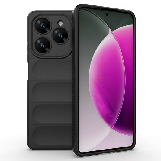 Tecno Spark 20 Pro 4G Case Flexible TPU Hollow Back Surface Design Zore Ethnic Silicone Cover Black 
