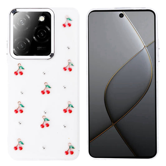 Tecno Spark 20 Pro 5G Case Airbag Design Glitter Transparent Zore Polar Cover Cherry 