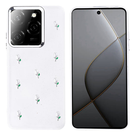 Tecno Spark 20 Pro 5G Case Airbag Design Glitter Transparent Zore Polar Cover Tulip 