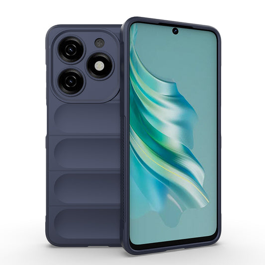 Tecno Spark 20C Case Flexible TPU Hollow Back Surface Design Zore Ethnic Silicone Cover Navy Blue