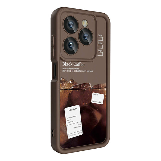 Tecno Spark 20C Case Camera Protection Printed Back Surface Zore Classy Cover Dark Brown 