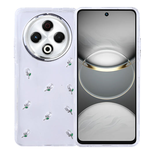 Tecno Spark 30 4G Case Airbag Design Glitter Transparent Zore Polar Cover Tulip
