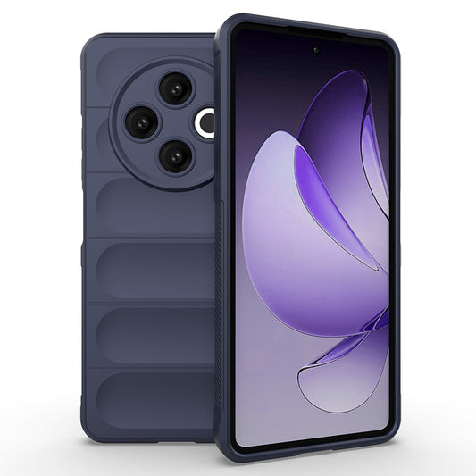 Tecno Spark 30 4G Case Flexible TPU Hollow Back Surface Design Zore Ethnic Silicone Cover Navy Blue