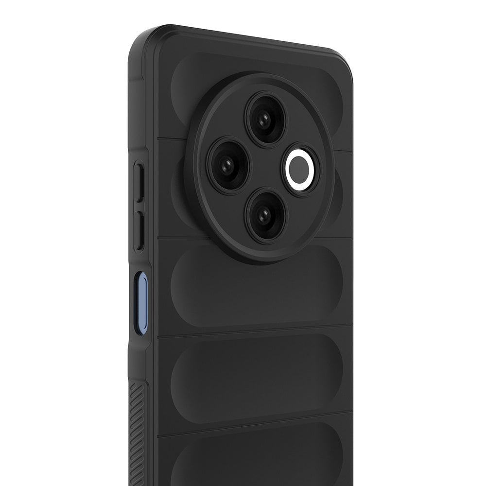 Tecno Spark 30 4G Case Flexible TPU Hollow Back Surface Design Zore Ethnic Silicone Cover Black 