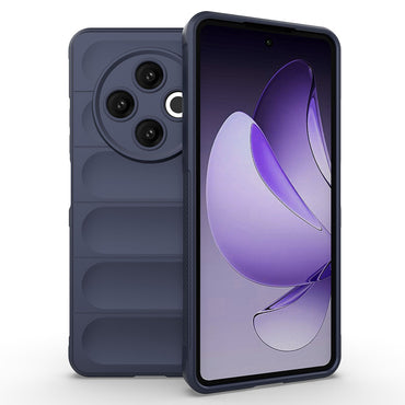 Tecno Spark 30 4G Case Flexible TPU Hollow Back Surface Design Zore Ethnic Silicone Cover Navy Blue