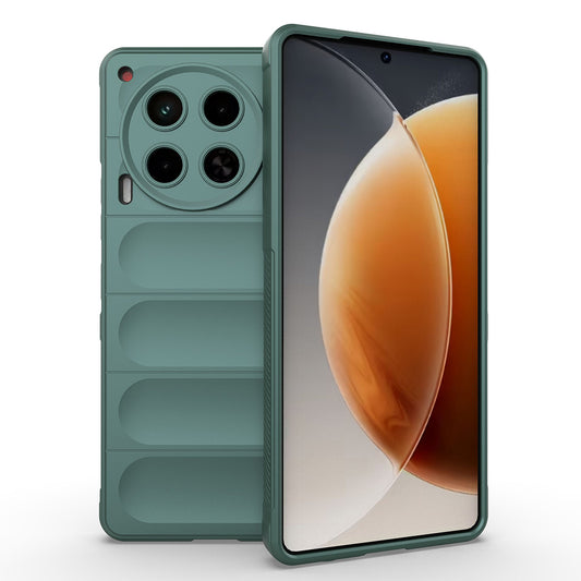 Tecno Spark 30 4G Case Flexible TPU Hollow Back Surface Design Zore Ethnic Silicone Cover Dark Green