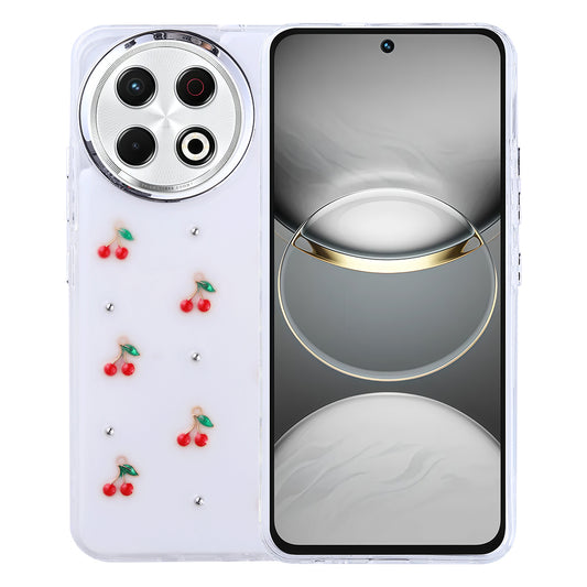 Tecno Spark 30 Pro Case Airbag Design Glitter Transparent Zore Polar Cover Cherry