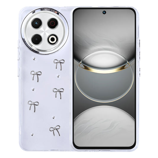 Tecno Spark 30 Pro Case Airbag Design Glitter Transparent Zore Pole Cover Bow