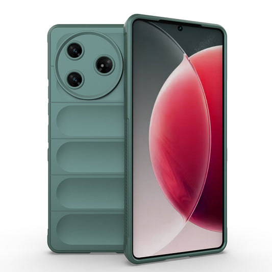 Tecno Spark 30 Pro Case Flexible TPU Hollow Back Surface Design Zore Ethnic Silicone Cover Dark Green