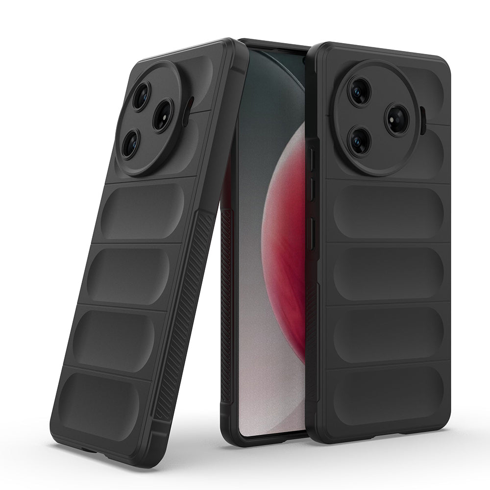 Tecno Spark 30 Pro Case Flexible TPU Hollow Back Surface Design Zore Ethnic Silicone Cover Black