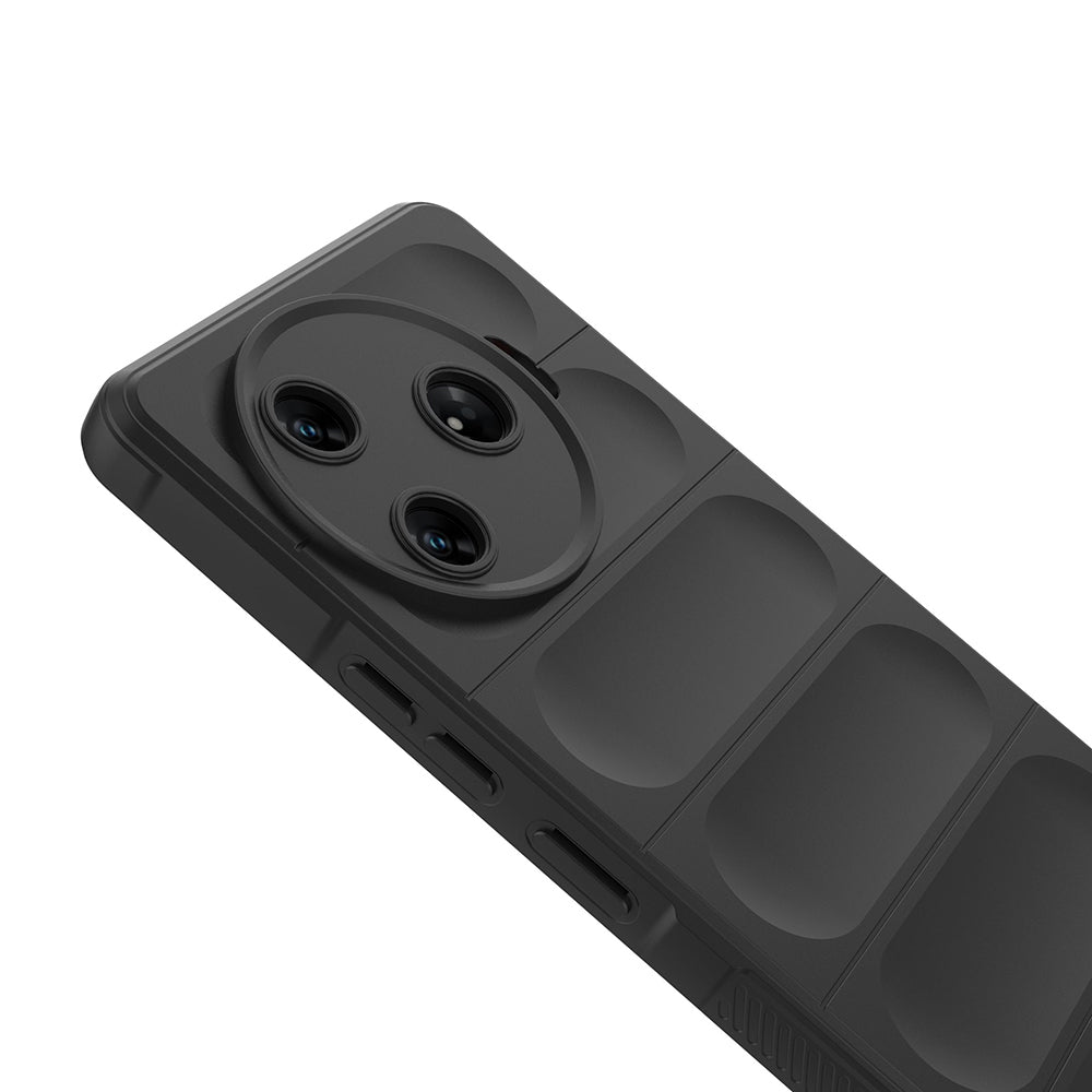Tecno Spark 30 Pro Case Flexible TPU Hollow Back Surface Design Zore Ethnic Silicone Cover Black