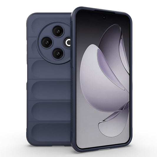 Tecno Spark 30C 4G Case Flexible TPU Hollow Back Surface Design Zore Ethnic Silicone Cover Navy Blue