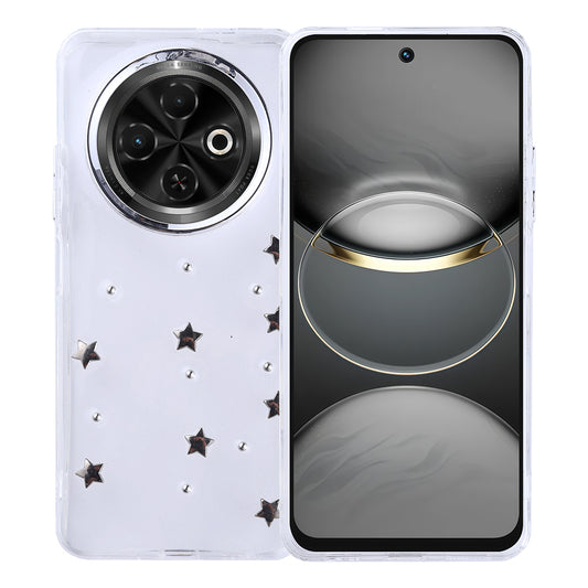 Tecno Spark 30C Case Airbag Design Glitter Transparent Zore Polar Cover Star