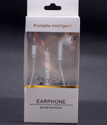 Single Spring 3.5mm Input Headphones White