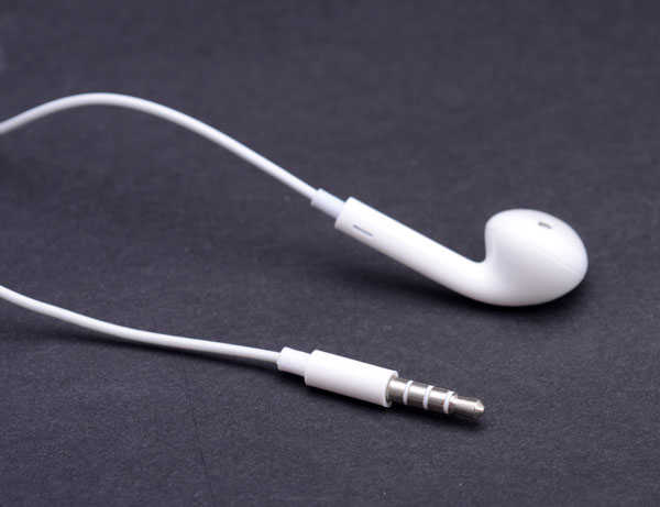 Single Spring 3.5mm Input Headphones White