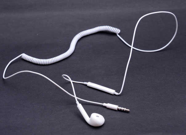 Single Spring 3.5mm Input Headphones White