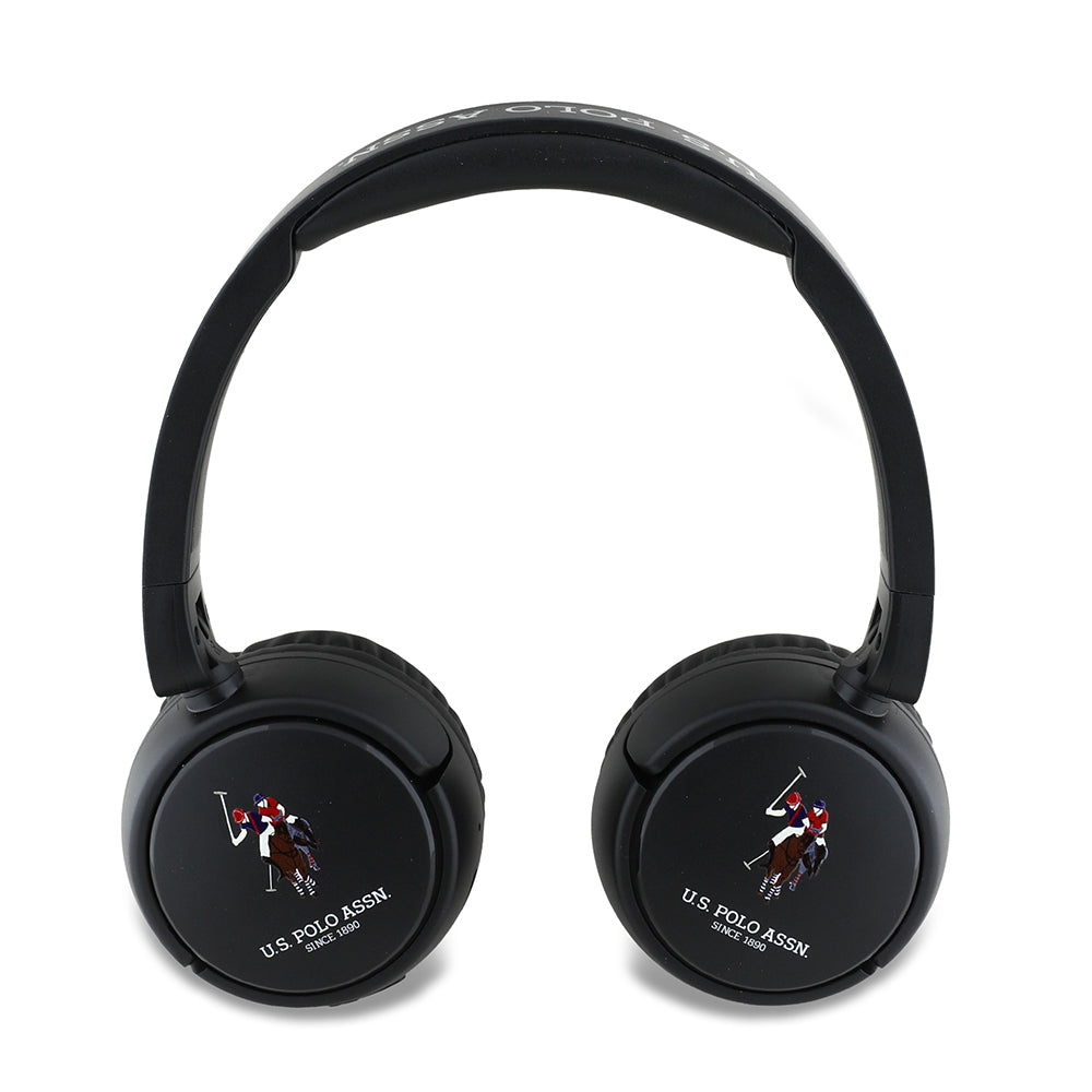 U.S Polo Assn. Orjinal Lisanslı Katlanabilir Ayarlanabilir Baskı Logolu Kulak Üstü Bluetooth Kulaklık v5.3 Lacivert