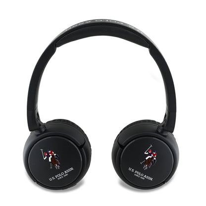 U.S Polo Assn. Orjinal Lisanslı Katlanabilir Ayarlanabilir Baskı Logolu Kulak Üstü Bluetooth Kulaklık v5.3 Beyaz