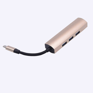 USB Duplicator USB-C to USB 3.0 HUB Adapter Gold