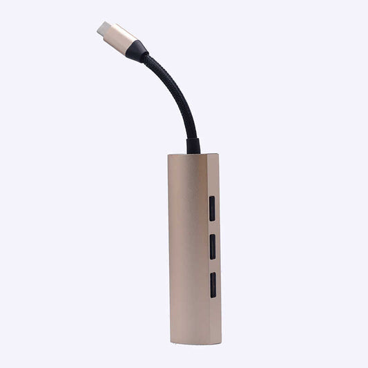 USB Duplicator USB-C to USB 3.0 HUB Adapter Gold