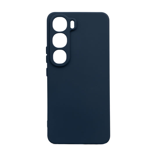 Vivo V40 Lite Case Zore Piping Silicone Navy Blue