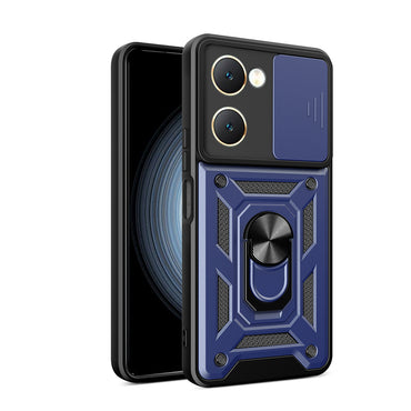 Vivo Y18 Case Magnetic Stand Camera Protection Zore Sliding Vega Cover Black