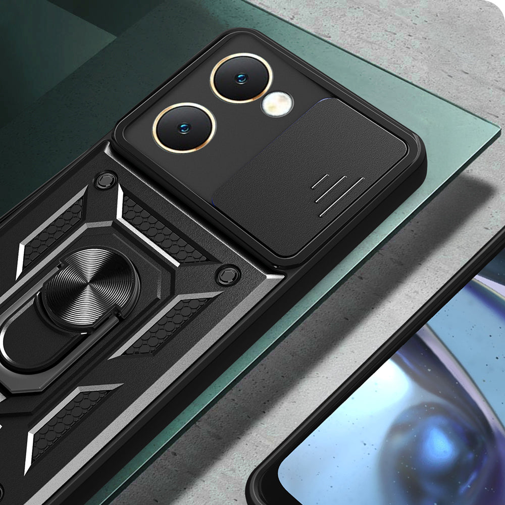Vivo Y18 Case Magnetic Stand Camera Protection Zore Sliding Vega Cover Blue