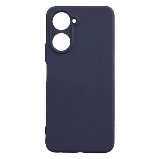 Vivo Y18 Case Zore Piping Silicone Navy Blue