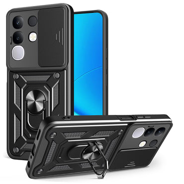 Vivo Y29 4G Case Magnetic Stand Camera Protection Zore Sliding Vega Cover Blue