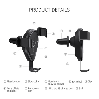 Voero X9 Wireless Araç Telefon Tutucu Siyah