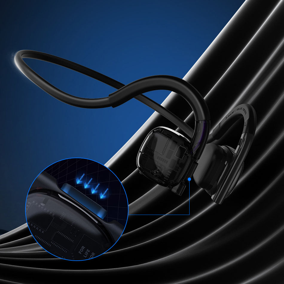Wiwu Air Wireless Marathon Pro Waterproof Sports Bluetooth Headphones Black
