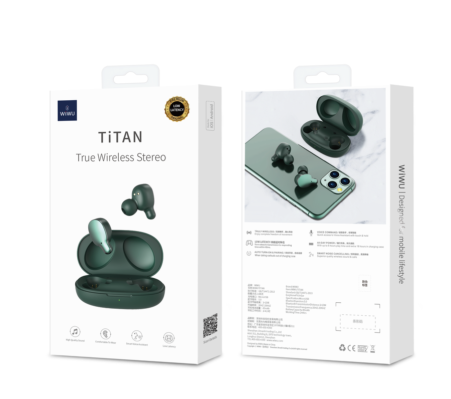 Wiwu Airbuds Titan Bluetooth Headset Black
